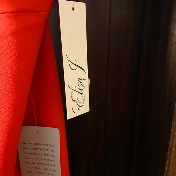 NWT - Eliza J Red One Shoulder Dress Size 4 - Picture 8 of 9